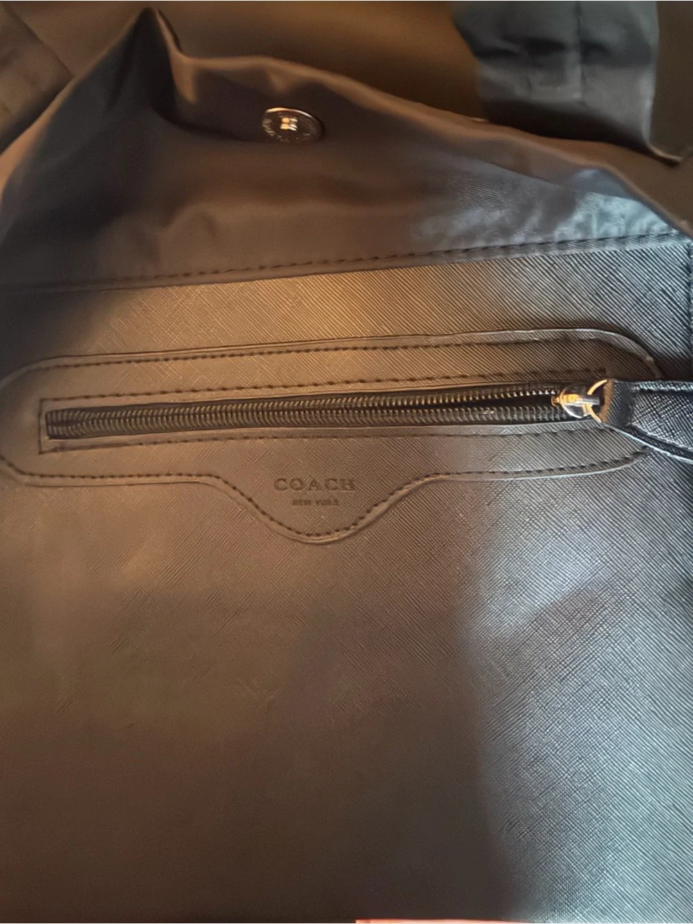 Coach Black Embossed Logo Tote
